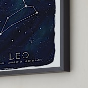 "Zodiac Constellation Leo" - Personalized Art Print in Galaxy by Ashley Presutti Beasley - Frame Close-up