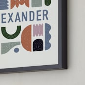 "Mid-Century Kid" - Personalized Art Print in Midcentury by Pati Cascino - Frame Close-up