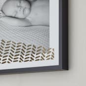 "Hand Painted Chevron" - Personalized Foil-Pressed Art Print in Gold by Aspacia Kusulas - Frame Close-up