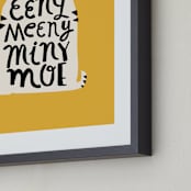 "Eeny Meeny" - Art Print in Golden Yellow by Ariel Rutland - Frame Close-up