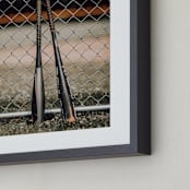 "For The Big Game 3" - Art Print in Olive Green by Janet Cruz - Frame Close-up