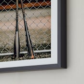 "For The Big Game 3" - Art Print in Olive Green by Janet Cruz - Frame Close-up