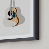 "Guitarra" - Art Print in Guitar by Alicia Youngken - Frame Close-up