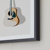 "Guitarra" - Art Print in Guitar by Alicia Youngken - Frame Close-up