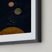 "Modern Solar System" - Art Print in Galaxy by Field and Sky - Frame Close-up