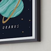 "Solar System IV (Uranus)" - Art Print in Night by Elly - Frame Close-up