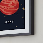"Solar System VI (Mars)" - Art Print in Night by Elly - Frame Close-up