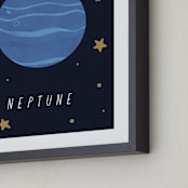 "Solar System V (Neptune)" - Art Print in Night by Elly - Frame Close-up