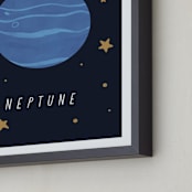 "Solar System V (Neptune)" - Art Print in Night by Elly - Frame Close-up