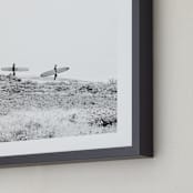 "Little Surfers" - Art Print in Black and White by LindseyErin - Frame Close-up
