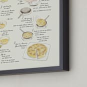 "Illustrated recipe of tortilla de patata" - Art Print in Colorful by Rosana Laiz Blursbyai - Frame Close-up
