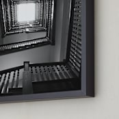 "Up Stairs" - Art Print in Black and White by Sara Heilwagen - Frame Close-up
