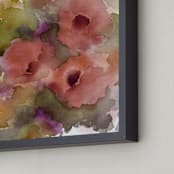 "Baba's Garden" - Art Print in peachy terra cotta by Amelia Gluba - Frame Close-up