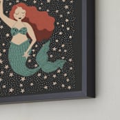 "Moonlight Mermaid" - Art Print in Nights Sky by Ash Sta. Teresa - Frame Close-up