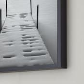 "Winter Scene On Secret Lake" - Art Print in Somewhere Over The Rainbow by Andy Mars - Frame Close-up