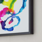 "Abstract watercolor study 1" - Art Print in Sky blue by Alexandra Dzh - Frame Close-up