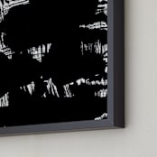 "The Night Garden" - Art Print in Midnight Black by Stuart Heir - Frame Close-up