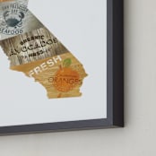 "California Flavor" - Art Print in crate wood by Susie Allen - Frame Close-up