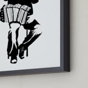 "San Telmo" - Art Print in Black by Cecilia La Mela - Frame Close-up