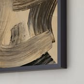 "Neutral Essence Series 2" - Art Print in Tan and Black by Angela Simeone - Frame Close-up