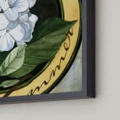 "Summer II" - Art Print in Pale Blue by Stephanie Toral - Frame Close-up