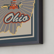 "Lexington Ohio" - Art Print in Oceanside Tan by Nathan Poland - Frame Close-up