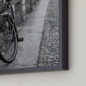 "Stopover" - Art Print in Canal Grey by Mark Kirby - Frame Close-up