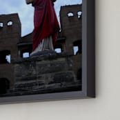 "The Church" - Art Print in Cloudy Sky by Kate Binns - Frame Close-up