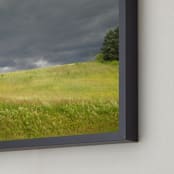 "Green Fields, Bruised Skies " - Art Print in Bruised Sky by Kate Binns - Frame Close-up