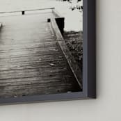 "The Dock" - Art Print in Black and White by Sara Heilwagen - Frame Close-up