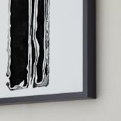 "Make Mine a Double" - Art Print in Charcoal by Stephanie Nowotarski - Frame Close-up
