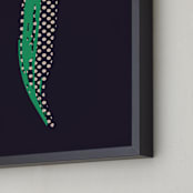 "Okra-Vegetable" - Art Print in Aubergine by Simi Gauba - Frame Close-up