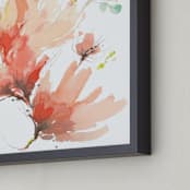"Blush Blossoms" - Art Print in Blush by Kelly Ventura - Frame Close-up