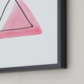 "Pink Ghost" - Art Print in Deep Pink by Vanessa Rossi Design - Frame Close-up
