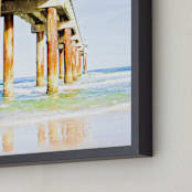 "Rusty Bridge" - Art Print in Rust red by Katrina Leandro - Frame Close-up