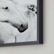 "Dappled Mare" - Art Print in Dapple Grey by Karen Kaul - Frame Close-up
