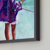 "Purple Kimono" - Art Print in Vibrant Purple by Jenny Partrite - Frame Close-up