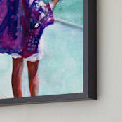 "Purple Kimono" - Art Print in Vibrant Purple by Jenny Partrite - Frame Close-up