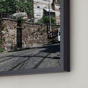"Suburbs of Santa Teresa" - Art Print in Sky Blue by Marco Augusto Ferreira - Frame Close-up