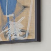 "Little Man Series 1" - Art Print in Tan by Angela Simeone - Frame Close-up