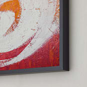 "Walking on the Sun" - Art Print in Sunny Orange by Stacy Kron - Frame Close-up