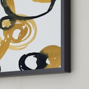 "Brass is the New Black" - Art Print in Black + Gold by Kinga Subject - Frame Close-up