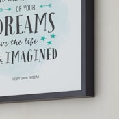 "Go Confidently" - Art Print in Teal by Sandra Picco Design - Frame Close-up
