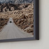 "Road To Adventure" - Art Print in Earth Brown by Christian Florin - Frame Close-up