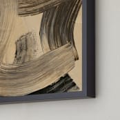 "Neutral Essence Series 2" - Art Print in Tan and Black by Angela Simeone - Frame Close-up