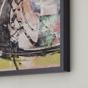"Traverse" - Art Print in Chartreuse by Misty Hughes - Frame Close-up