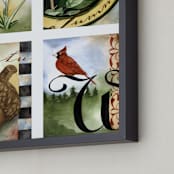 "The Four Seasons II" - Art Print in Pale Blue by Stephanie Toral - Frame Close-up