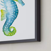 "Speckled Seahorse" - Art Print in Sea by Rochelle Renee - Frame Close-up