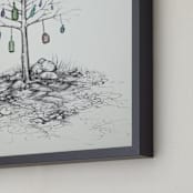 "Time Capsule" - Art Print in Glass Blue by Cynthia Oswald - Frame Close-up