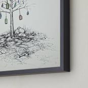 "Time Capsule" - Art Print in Glass Blue by Cynthia Oswald - Frame Close-up